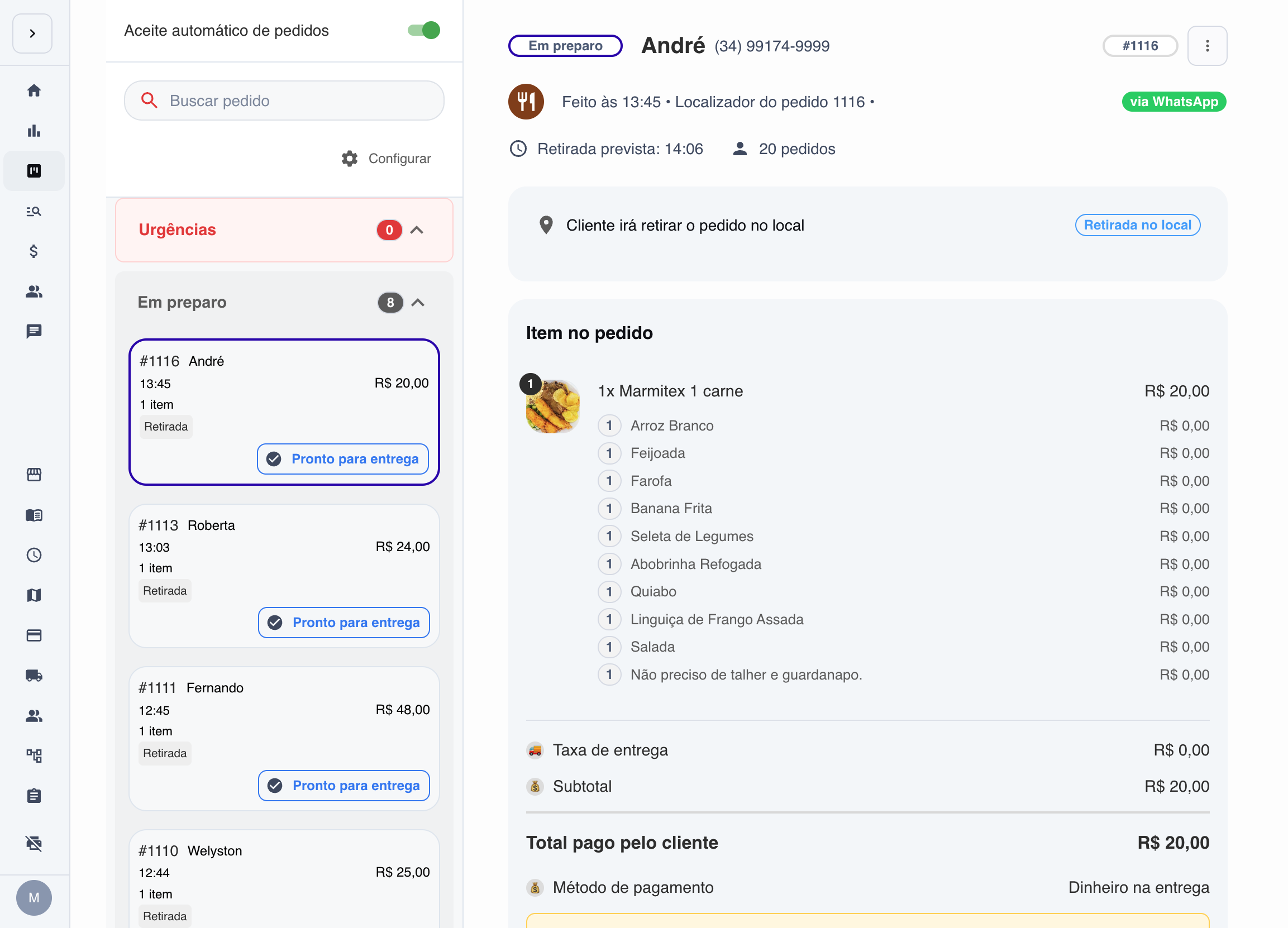Dashboard Gestor - ComidAI